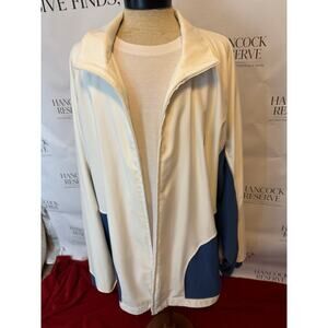 Jordan Track Jacket Men’s XXL White Blue Full Zip Warm Up Jumpman